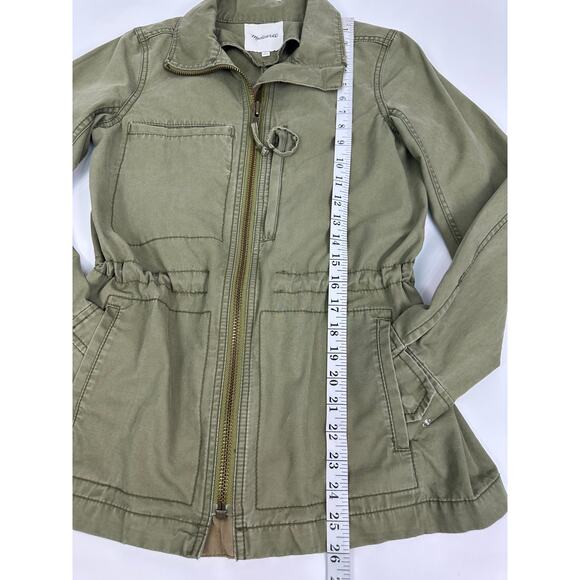 Madewell Women’s XS Olive Green Lightweight Utility Jacket Zip Front - Picture 7 of 9